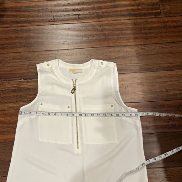 Michael Kors Women's Sleeveless Top White Size Medium - Picture 9 of 10
